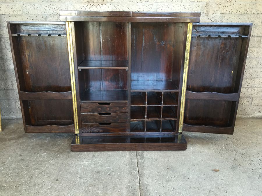 Asian Style Liquor Cabinet Wine Bar [Photo 2]