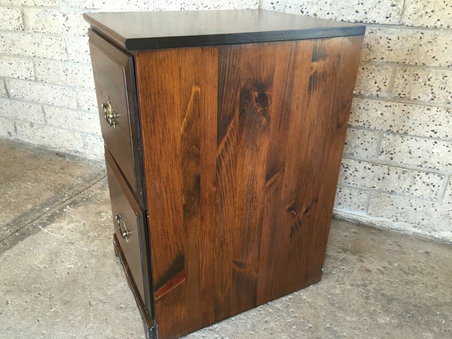 Wooden 2-Drawer Filing Cabinet [Photo 2]
