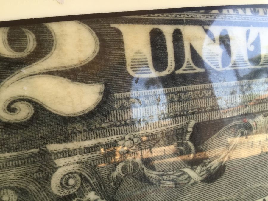 Unique Surfboard With Two Silver Dollar Bill And Silver Coin Graphics Display Piece [Photo 13]