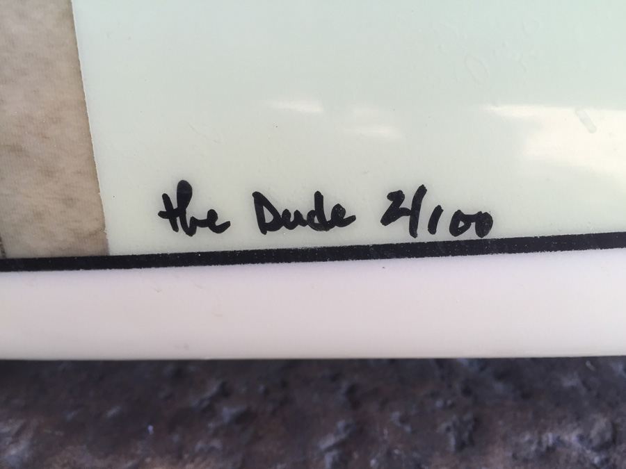 Unique Surfboard With Two Silver Dollar Bill And Silver Coin Graphics Display Piece [Photo 10]