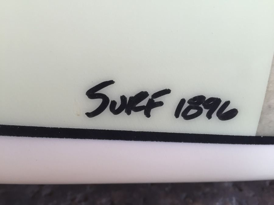 Unique Surfboard With Two Silver Dollar Bill And Silver Coin Graphics Display Piece [Photo 11]