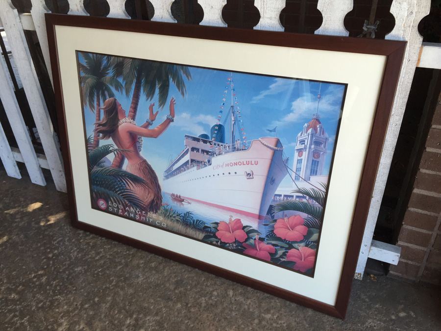 Los Angeles Steamship Co. Travel Poster Featuring City Of Honolulu Hawaii Framed Decorative Print By New Century Picture Corp. [Photo 2]