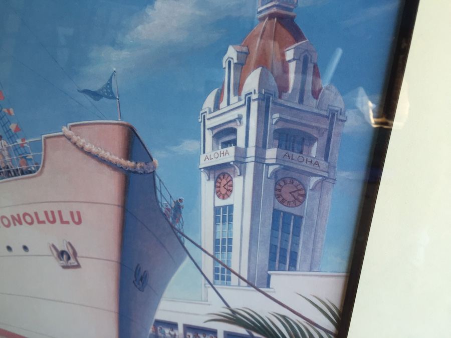Los Angeles Steamship Co. Travel Poster Featuring City Of Honolulu Hawaii Framed Decorative Print By New Century Picture Corp. [Photo 4]