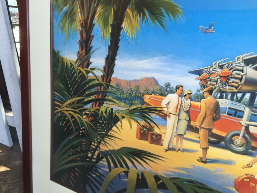 Inter-Island Airways Honolulu Hawaii Travel Poster Decorative Framed Print - A Kerne Erickson Design. [Photo 9]