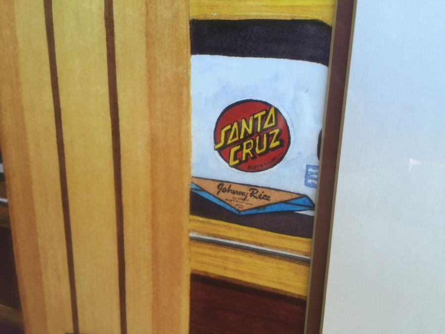 Woodie And Surfboard Surf Culture Nicely Framed Decorative Print [Photo 2]