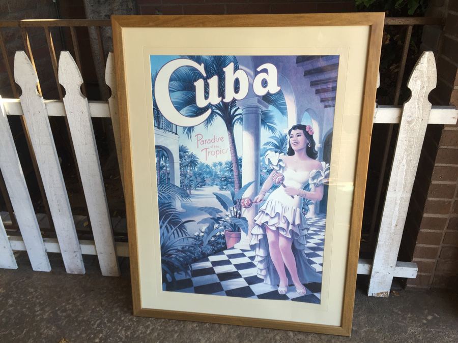 Cuba Travel Poster Nicely Framed Decorative Print