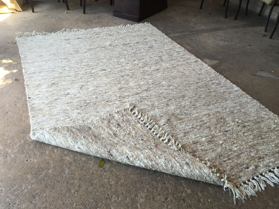 Mid-Century Wool Rug - Browns / Whites [Photo 13]