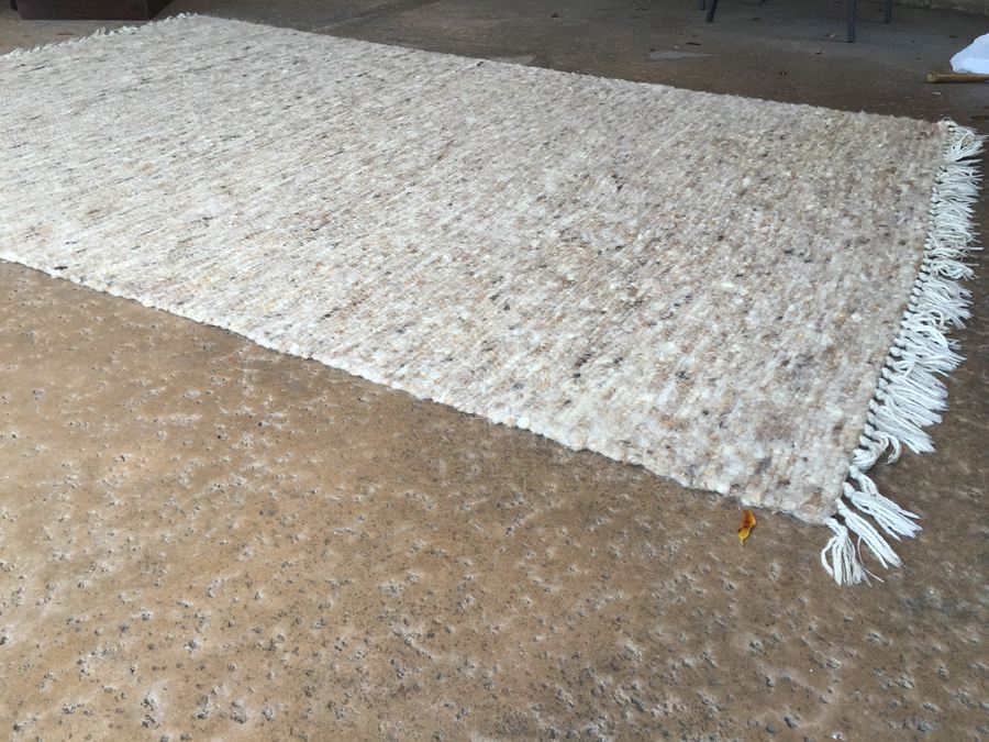 Mid-Century Wool Rug - Browns / Whites [Photo 7]