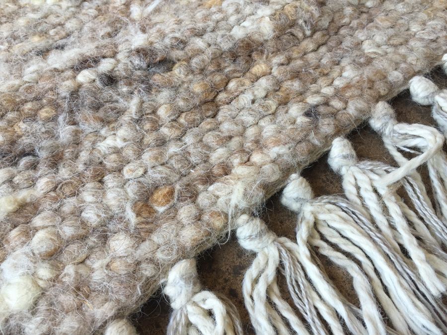 Mid-Century Wool Rug - Browns / Whites [Photo 3]