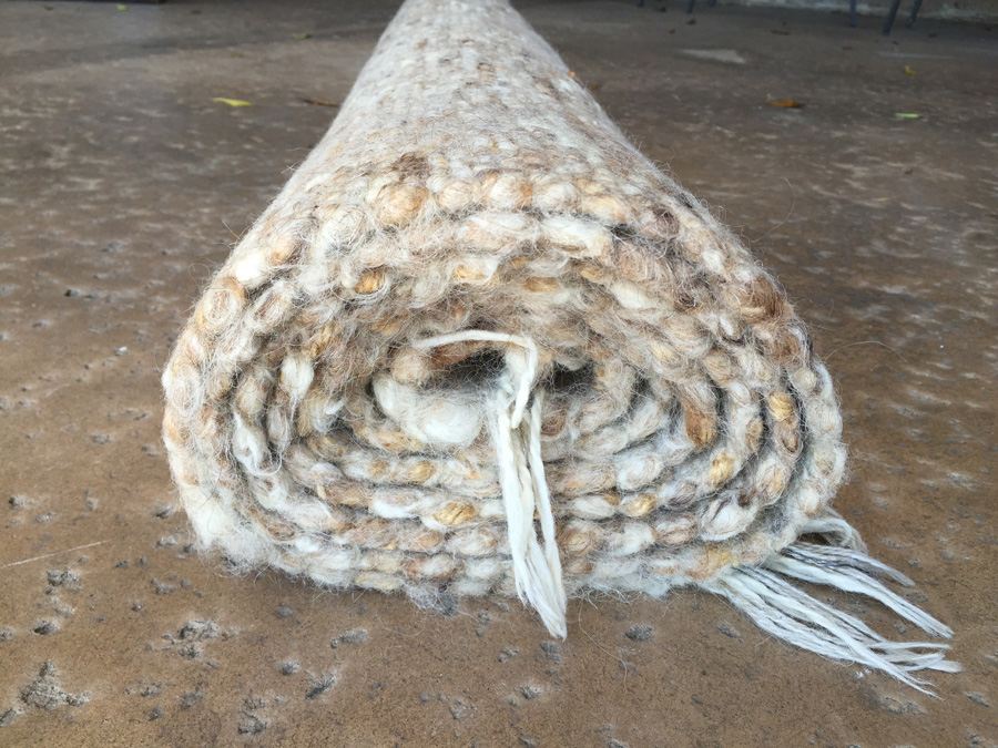 Mid-Century Wool Rug - Browns / Whites [Photo 2]