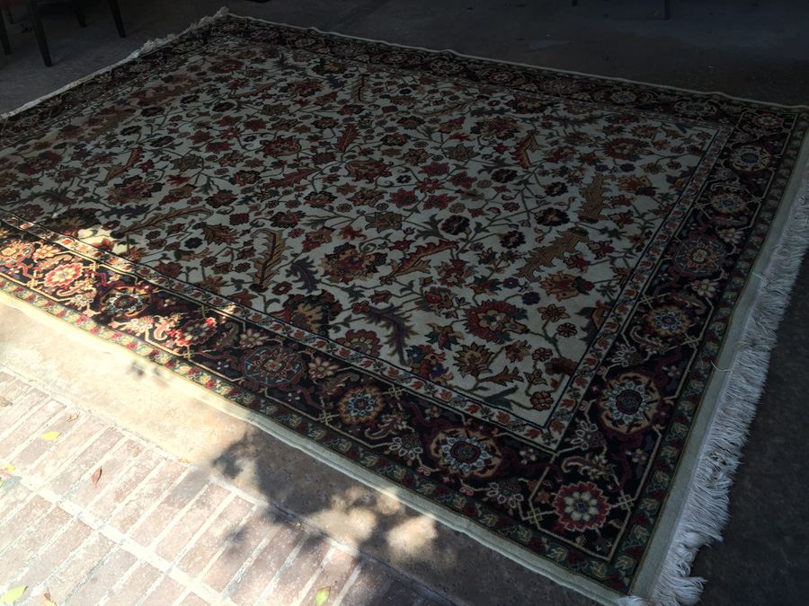 Synthetic Oriental Style Rug - Note Stains