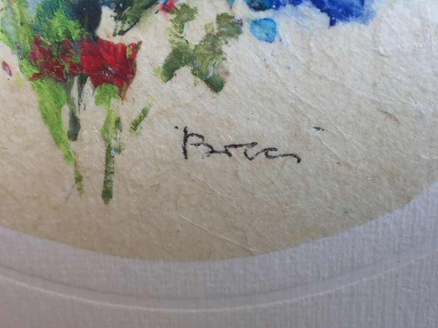 Pair Of Framed Floral Artwork - Florence Italy  [Photo 7]