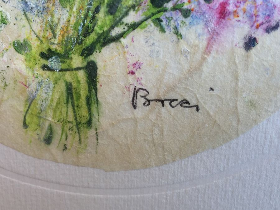 Pair Of Framed Floral Artwork - Florence Italy  [Photo 6]