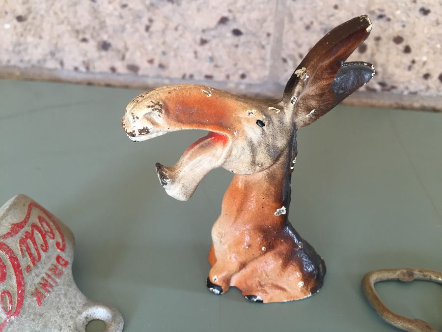 Vintage Bottle Opener Lot - Includes Metal Donkey Bottle Opener and Coca-Cola Bottle Opener [Photo 2]