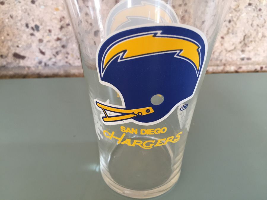 Vintage Supergirl and San Diego Chargers Glasses