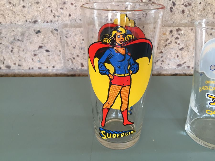 Vintage Supergirl and San Diego Chargers Glasses [Photo 2]