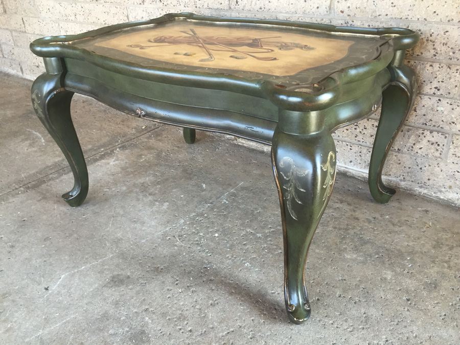 Side Table With Top Showing Vintage Golf Items [Photo 5]