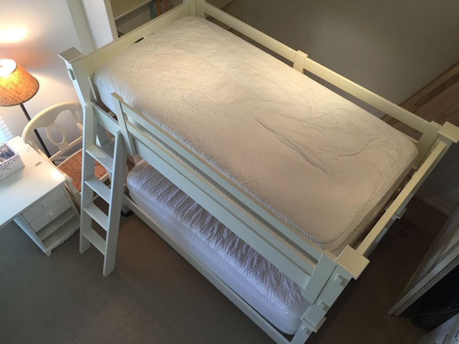 Pottery Barn Bunk Bed With Ladder - Does Not Include Mattresses [Photo 6]