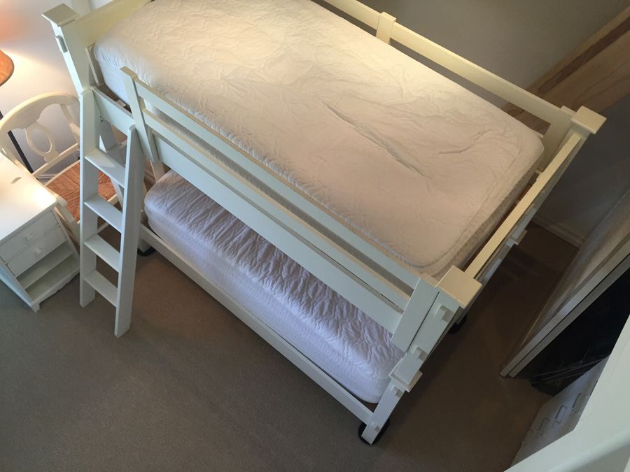 Pottery Barn Bunk Bed With Ladder - Does Not Include Mattresses [Photo 7]