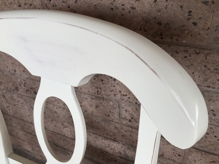 Pair Of White Pottery Barn Napoleon Rush Seat Chairs Made In Italy (Chairs Retail For $200 Each) [Photo 5]