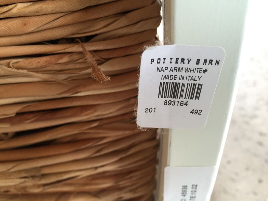 Pair Of White Pottery Barn Napoleon Rush Seat Chairs Made In Italy (Chairs Retail For $200 Each) [Photo 10]