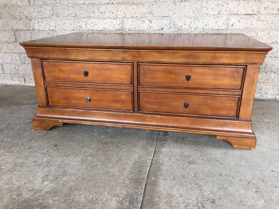 Two-Drawer Storage Cabinet With Lifting Top