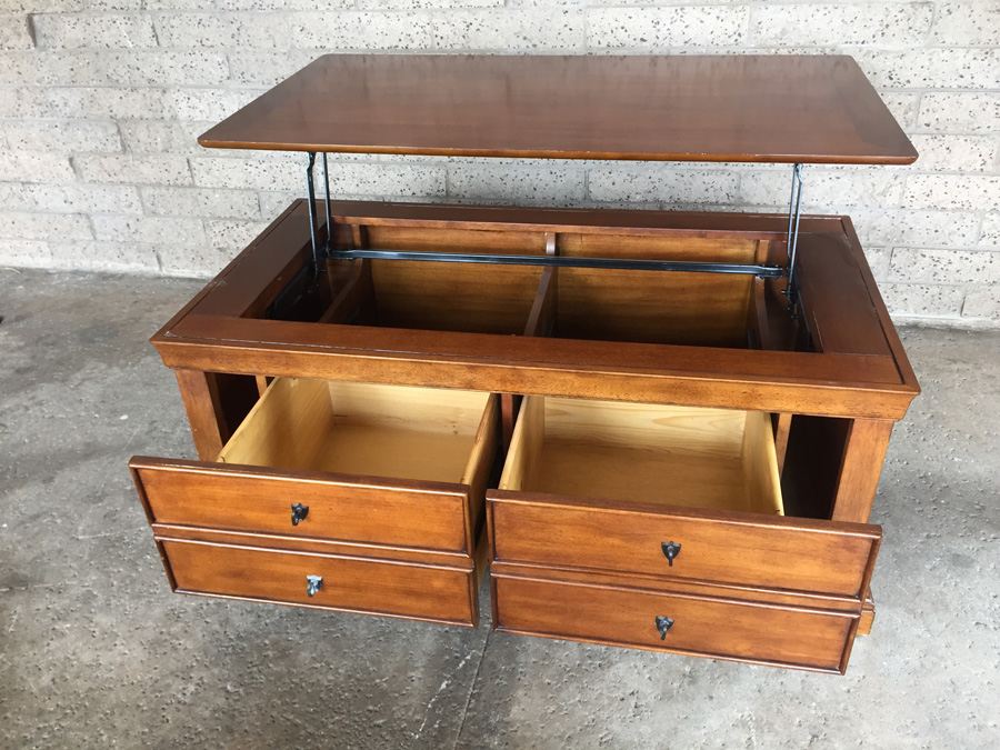 Two-Drawer Storage Cabinet With Lifting Top [Photo 3]