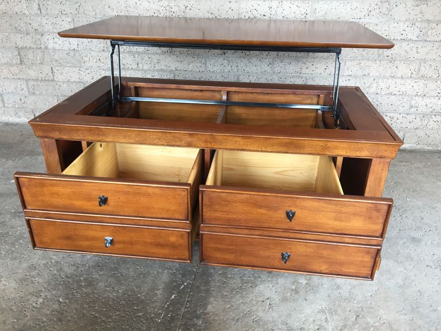 Two-Drawer Storage Cabinet With Lifting Top [Photo 9]