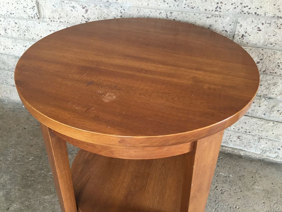 Round Two-Tier End Table [Photo 2]