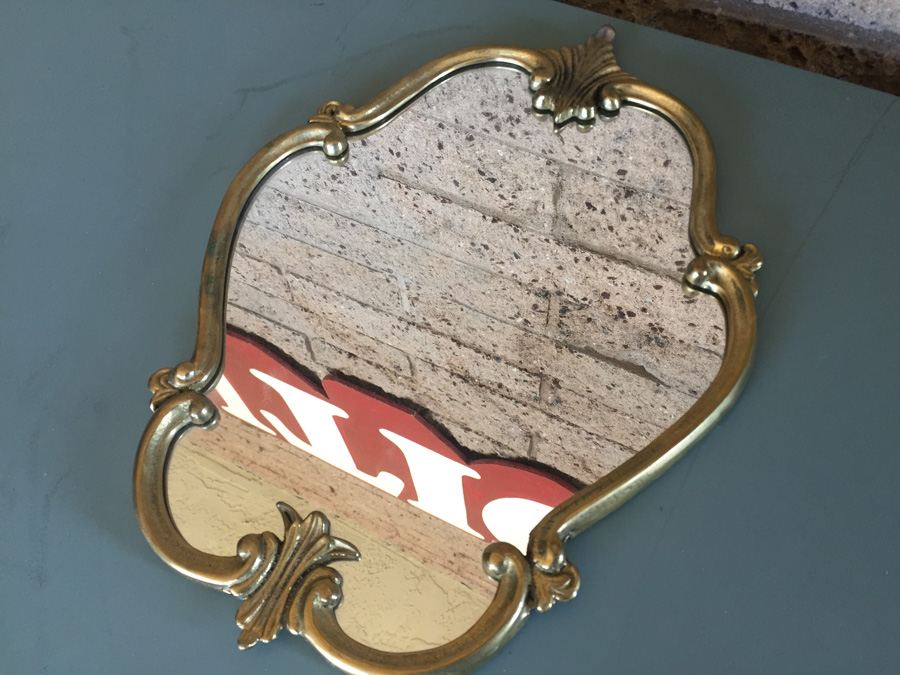 Small Metal Gilded Italian Mirror [Photo 1]