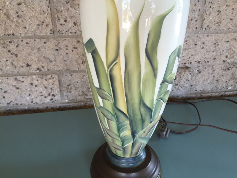 Hand Painted Signed Lucy Lamp Without Shade [Photo 3]
