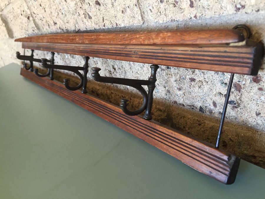 Vintage Wall Mounted Coat Hanger And Display Shelf [Photo 3]