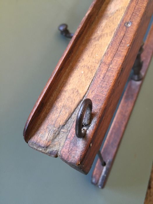 Vintage Wall Mounted Coat Hanger And Display Shelf [Photo 9]