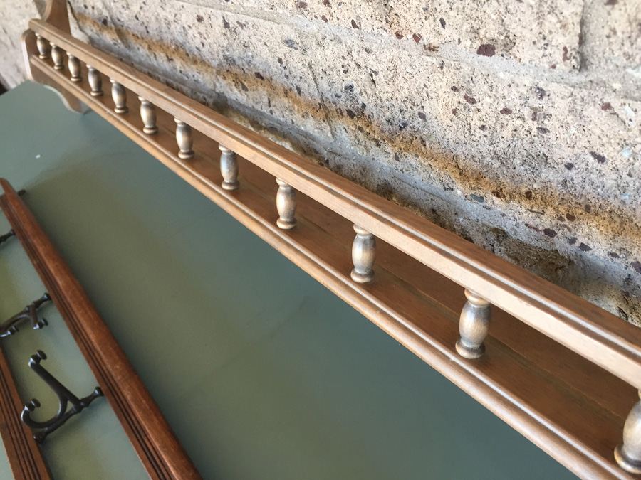 Vintage Wall Mounted Coat Hanger And Display Shelf [Photo 4]