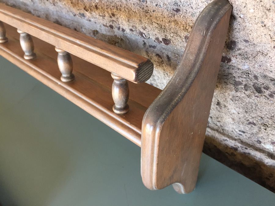 Vintage Wall Mounted Coat Hanger And Display Shelf [Photo 2]