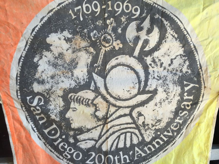 Vintage Banner Used During The 200th Anniversay Of San Diego In 1969 [Photo 3]