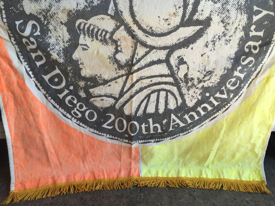 Vintage Banner Used During The 200th Anniversay Of San Diego In 1969 [Photo 6]