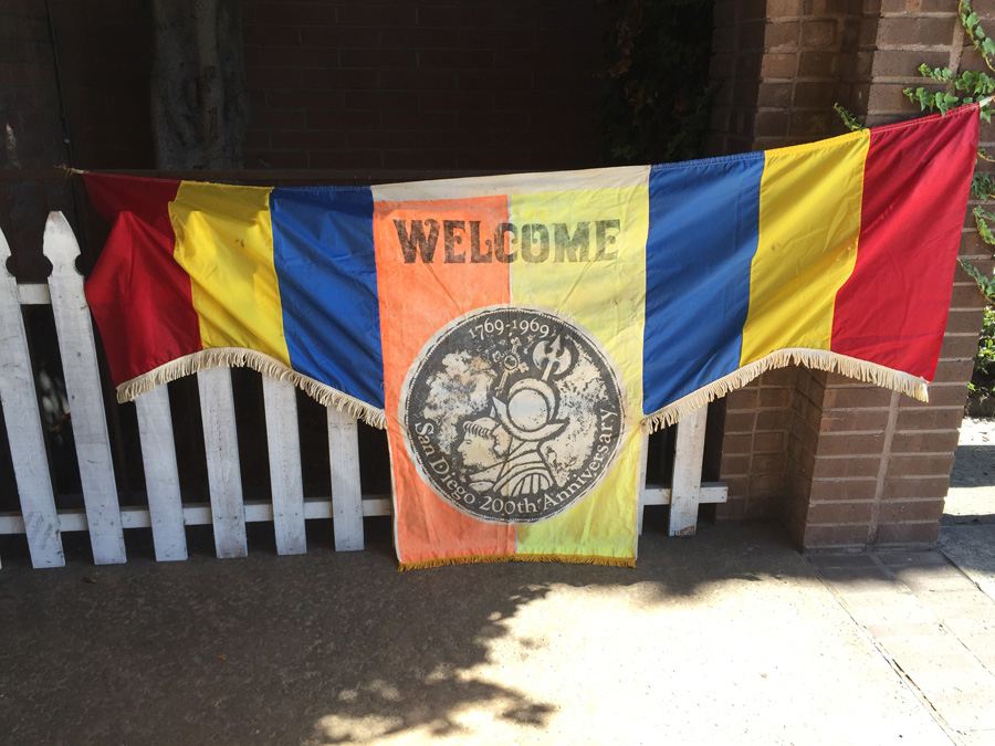 Vintage Banner Used During The 200th Anniversay Of San Diego In 1969