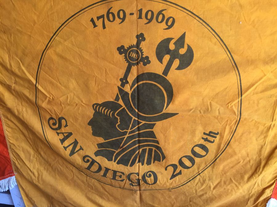 Vintage Banner Used During The 200th Anniversay Of San Diego In 1969