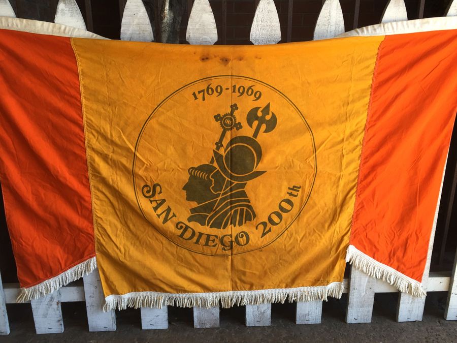 Vintage Banner Used During The 200th Anniversay Of San Diego In 1969 [Photo 4]