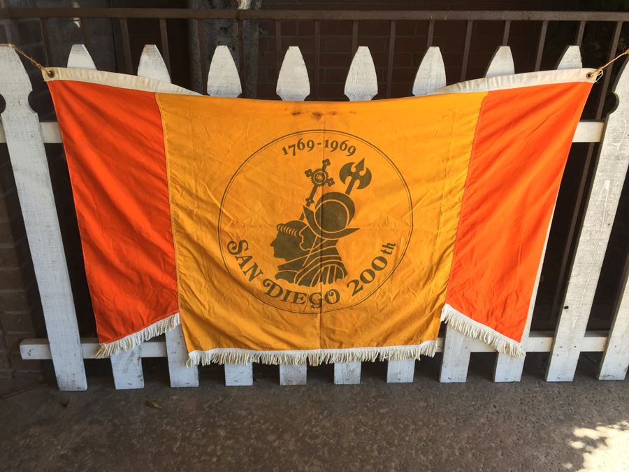 Vintage Banner Used During The 200th Anniversay Of San Diego In 1969 [Photo 1]