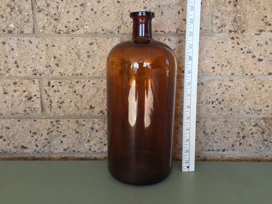 Old Amber Bottle - Large
