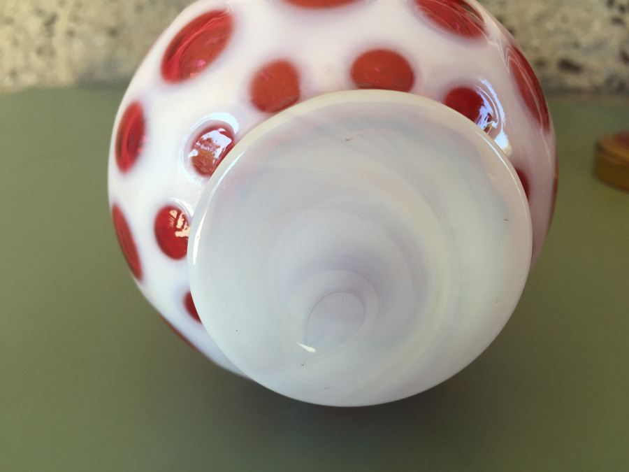 Pink Glass Vase And Bottle Lot - Beautifully Hand Painted [Photo 17]