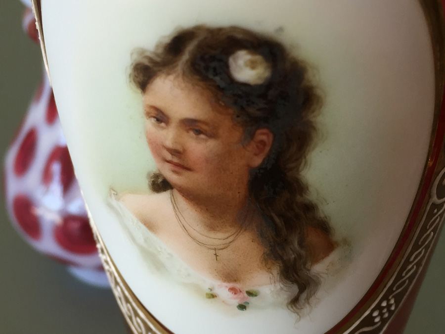 Pink Glass Vase And Bottle Lot - Beautifully Hand Painted [Photo 11]