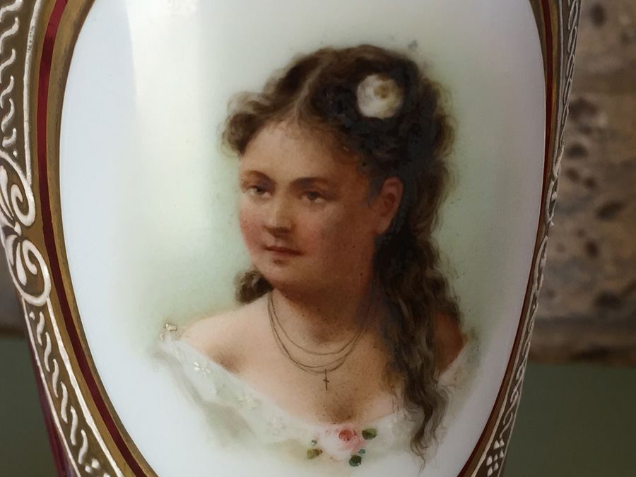 Pink Glass Vase And Bottle Lot - Beautifully Hand Painted [Photo 3]