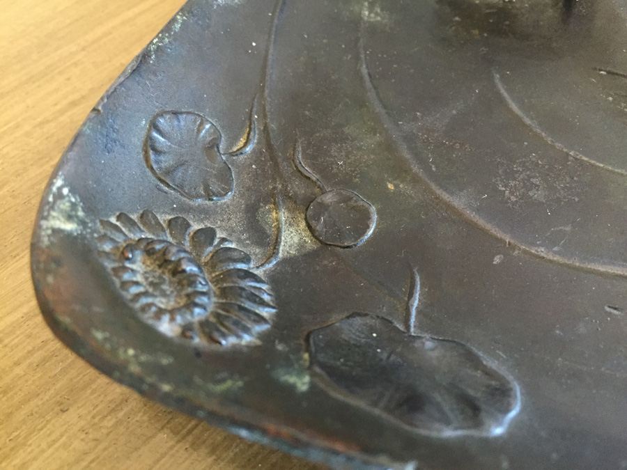 Art Nouveau Style Bronzed Mermaid Calling Card Tray or Dresser Tray - Estimate $300-$350 [Photo 9]