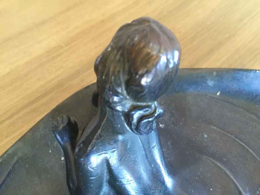 Art Nouveau Style Bronzed Mermaid Calling Card Tray or Dresser Tray - Estimate $300-$350 [Photo 11]