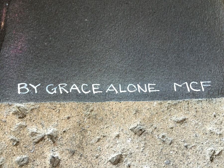 Original Urban Artwork Titled 'By Grace Alone' Signed MCF [Photo 2]