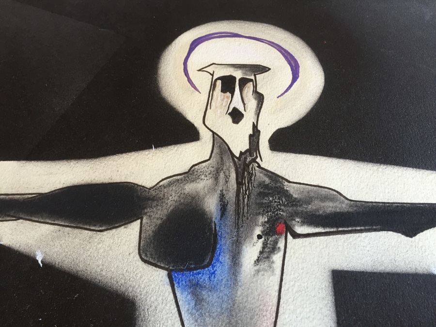 Original Urban Artwork Titled 'By Grace Alone' Signed MCF [Photo 4]