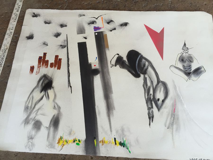 Original Urban Artwork Titled 'Leap Of Faith' 392 By MCF [Photo 10]